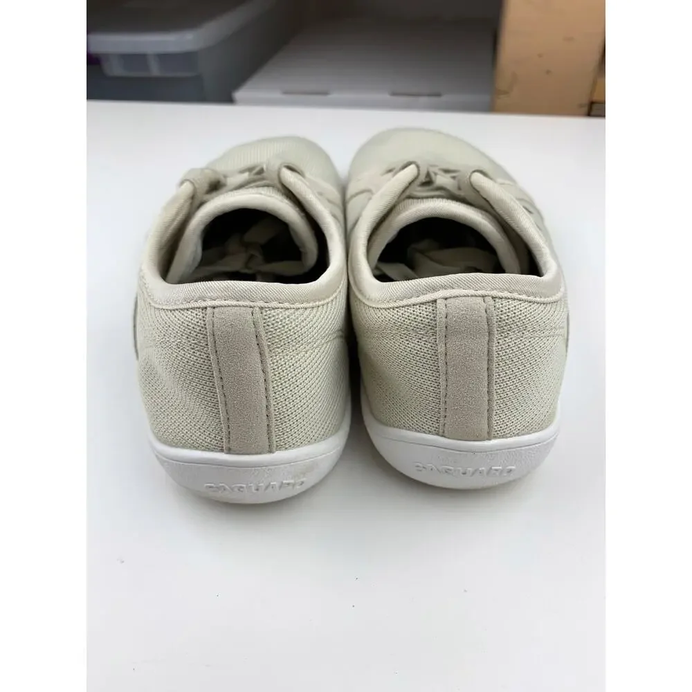Saguaro Luck I Barefoot Shoes Beige Knit Sneakers Lace Up Women's 38 US 7.5 8